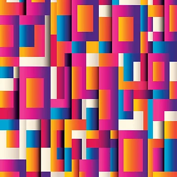 Artwork thumbnail, Color Combination Pattern, Retro Abstract Multi Color Pattern by Mr-true-design