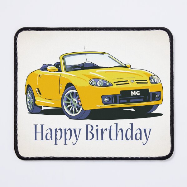 Item preview, Yellow MG TF Car Birthday Card designed and sold by Webazoot Industries - Car Art.