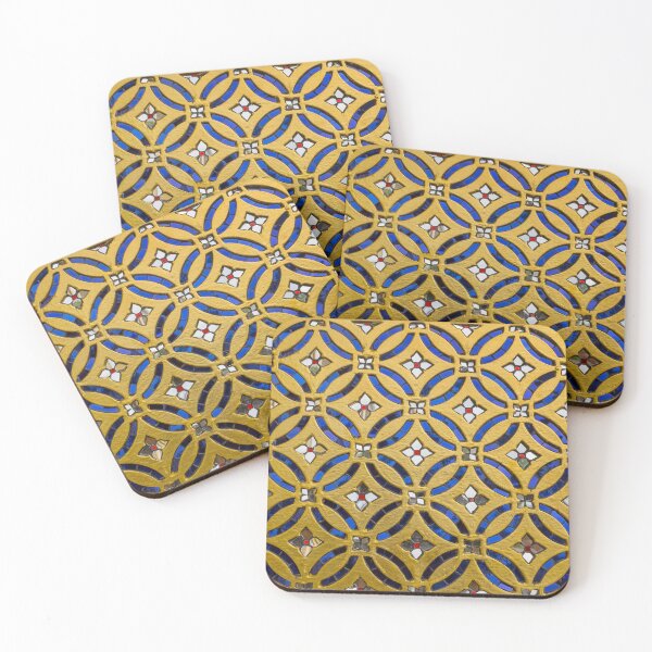 Item preview, Art Deco Vintage Golden Floral Mosaic  designed and sold by silviaol.