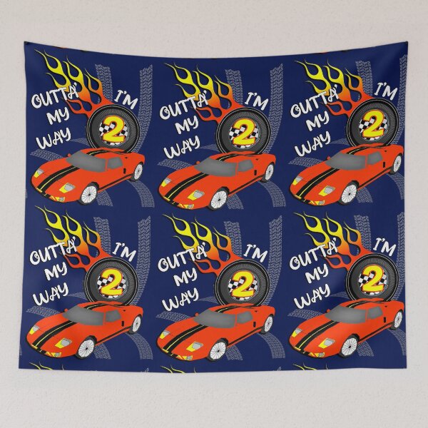 Item preview, Birthday Boy 2 Years Old Race Day Graphic Design Cool Race Cars designed and sold by tamdevo1.