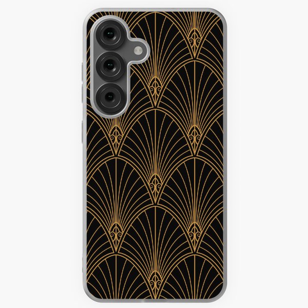 Aperçu de l'œuvre Motif Géométrique Art Déco Noir et Or créée et vendue par silviaol.
