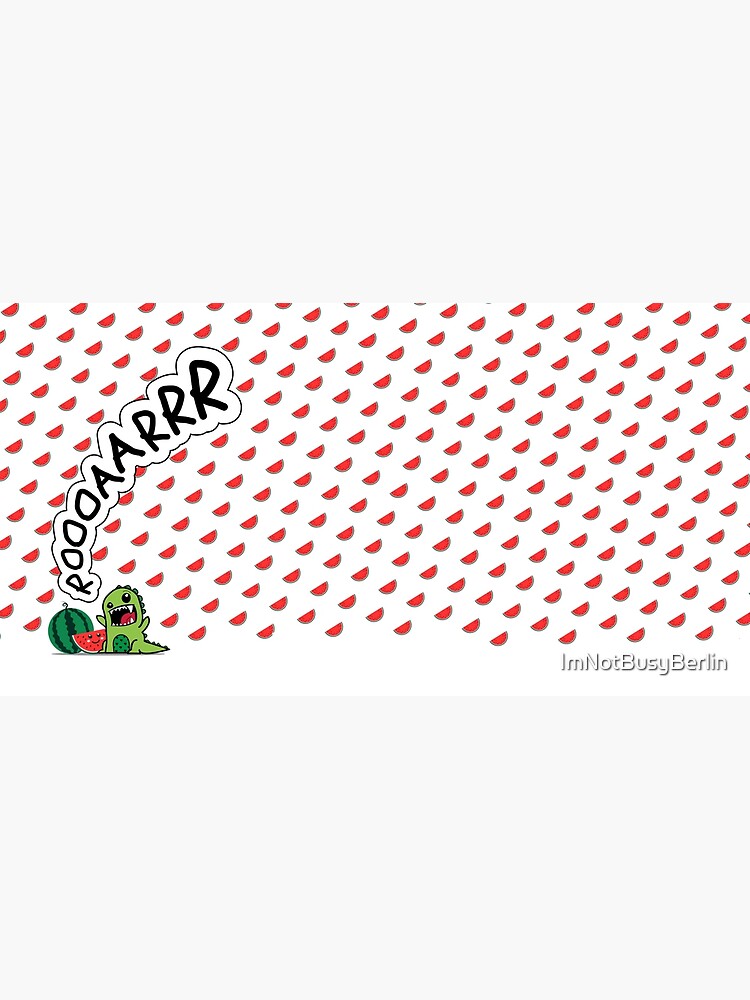 Thumbnail 5 von 5, Mauspad, Kleiner grüner drache mit Wassermelonen, ROOOAAR designt und verkauft von ImNotBusyBerlin.