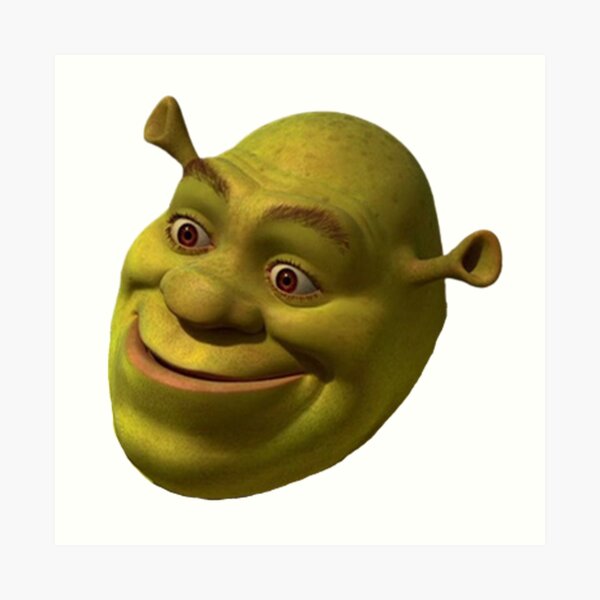 Shrek Face Meme Art Print for Sale by mylifeasgaia