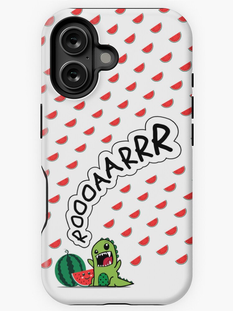 Thumbnail 1 von 4, iPhone-Hülle, Kleiner grüner drache mit Wassermelonen, ROOOAAR designt und verkauft von ImNotBusyBerlin.