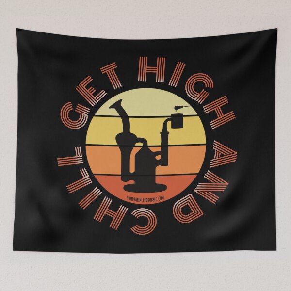 Item preview, Retro Vintage Sunset Orange Dab Rig-Get high and chill designed and sold by YomeHayin.