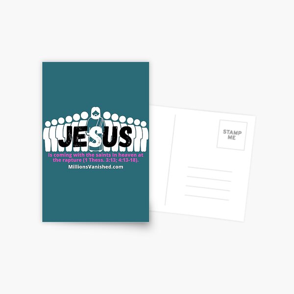 Jesus is Coming With Saints 2 - Christian Postcard