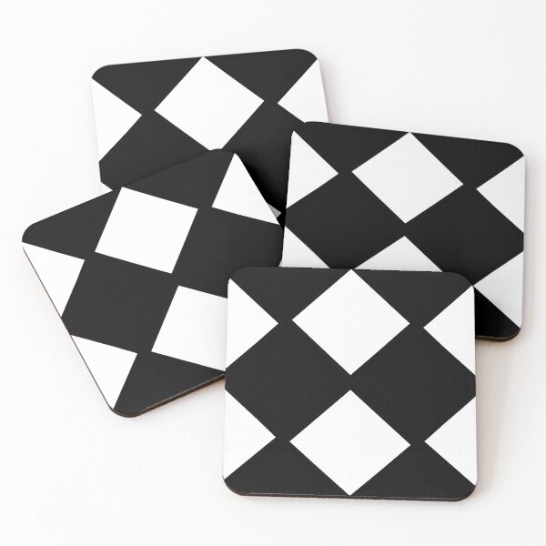 Item preview, White and black diamond checkered print, designed and sold by DemonicGloom.