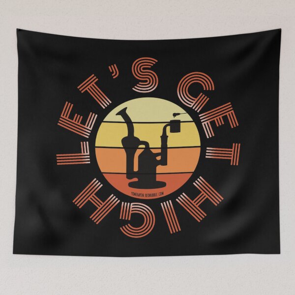 Item preview, Retro Vintage Sunset Orange Dab Rig-Lets get high designed and sold by YomeHayin.
