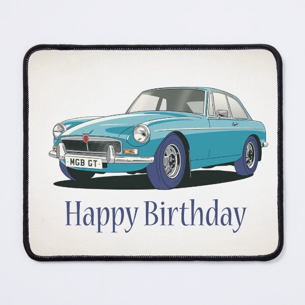 Item preview, MGB GT Vintage Blue Car Birthday Card designed and sold by Webazoot Industries - Car Art.