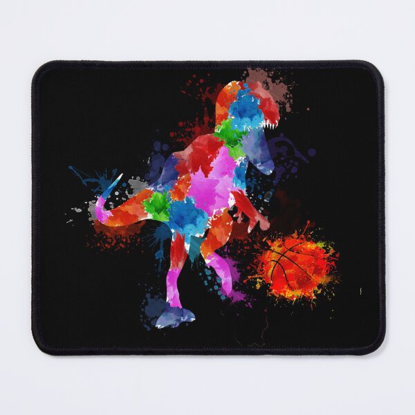 Item preview, Dinosaur playing basketball watercolor painting designed and sold by Cyrensea.
