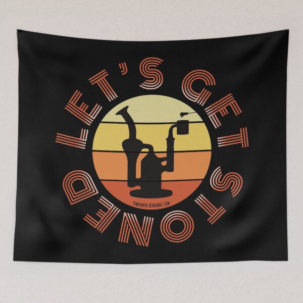 Item preview, Retro Vintage Sunset Orange Dab Rig-Lets get stoned designed and sold by YomeHayin.