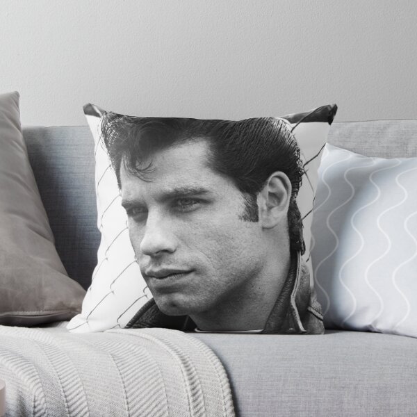 John travolta grease Throw Pillow