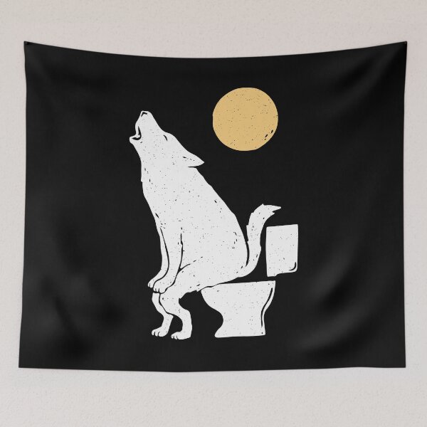 Item preview, Funny Howling Wolf under Full Moon for men and women  designed and sold by Faty-Za.