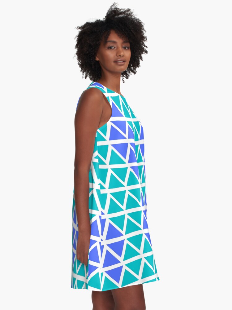 Geometric Rhombus Abstract Pattern Design | A-Line Dress