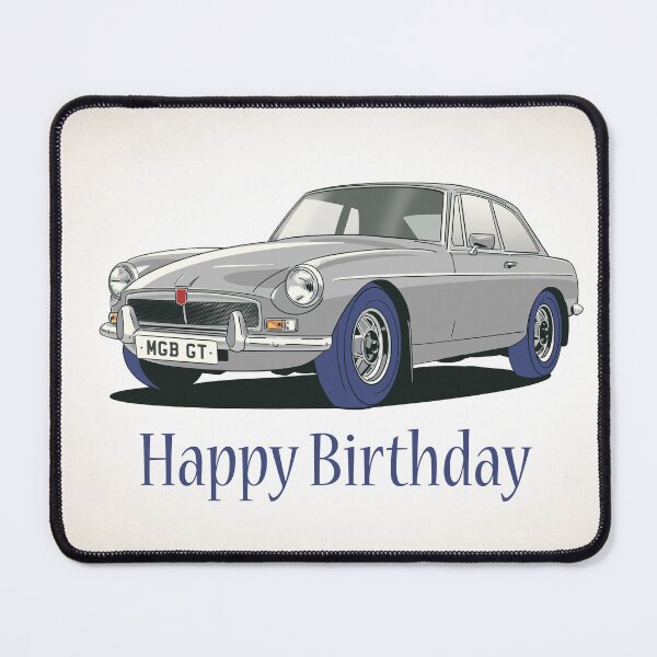 Item preview, MGB GT Vintage Grey Car Birthday Card designed and sold by Webazoot Industries - Car Art.
