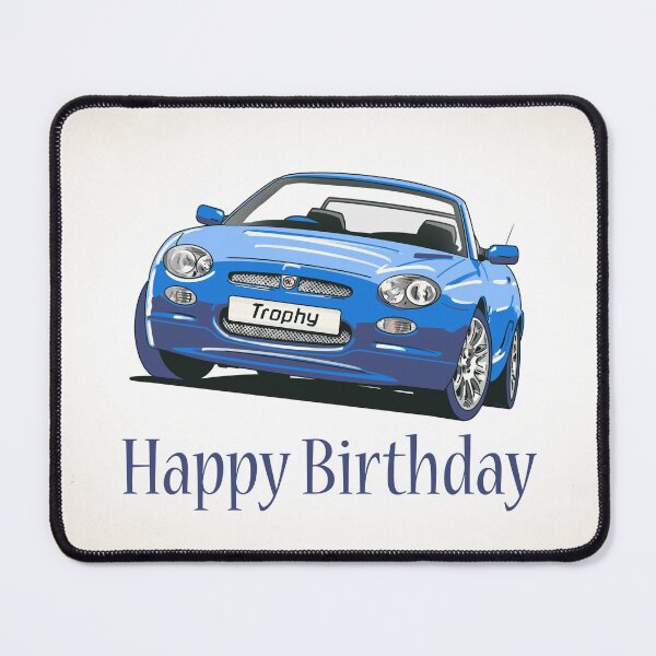 Item preview, MGF Trophy Blue Car MG Birthday Card designed and sold by Webazoot Industries - Car Art.