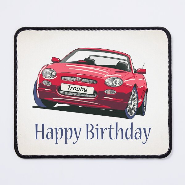 Item preview, Red MGF Trophy Car MG Birthday Card designed and sold by Webazoot Industries - Car Art.