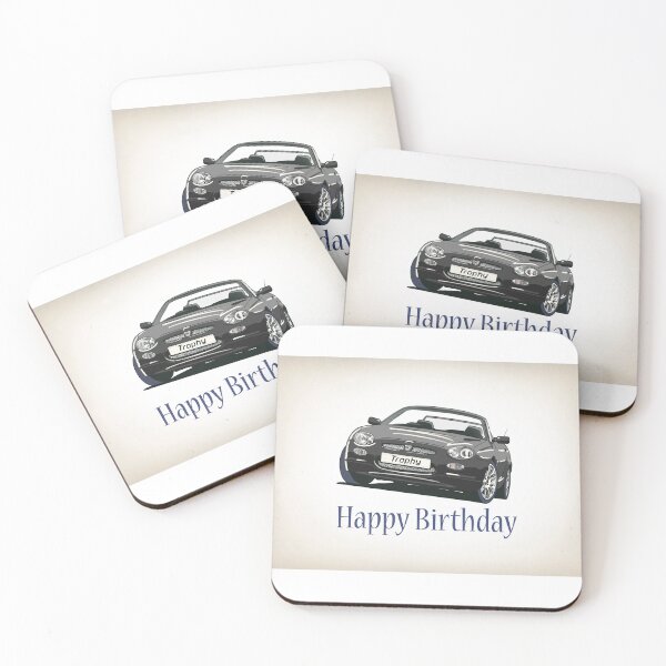 Item preview, Black MGF Trophy Car MG Birthday Card designed and sold by Webazoot Industries - Car Art.