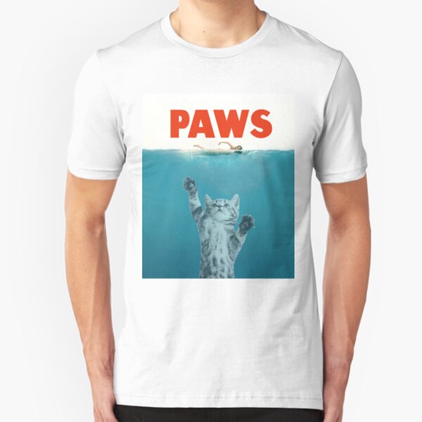 Paws - Cat Kitten Meow Parody T Shirt Slim Fit T-Shirt