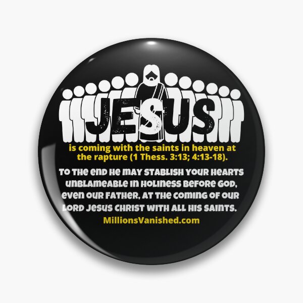 Jesus is Coming With Saints 3 - Christian Pin
