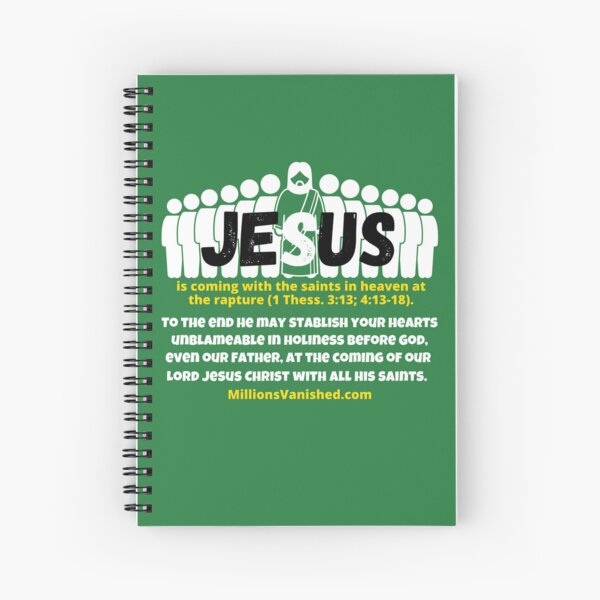 Jesus is Coming With Saints 3 - Christian Spiral Notebook