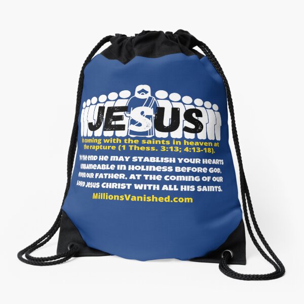 Jesus is Coming With Saints 3 - Christian Drawstring Bag