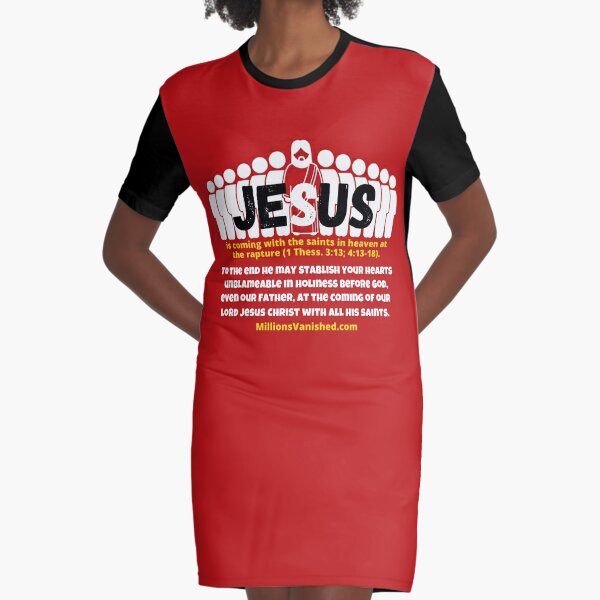Jesus is Coming With Saints 3 - Christian  Graphic T-Shirt Dress