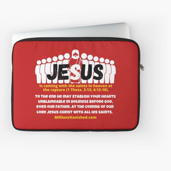 Jesus is Coming With Saints 3 - Christian Laptop Sleeve