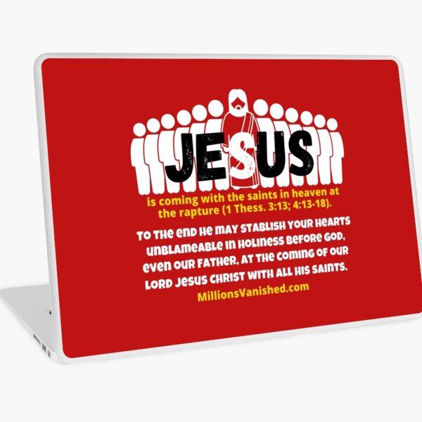 Jesus is Coming With Saints 3 - Christian Laptop Skin