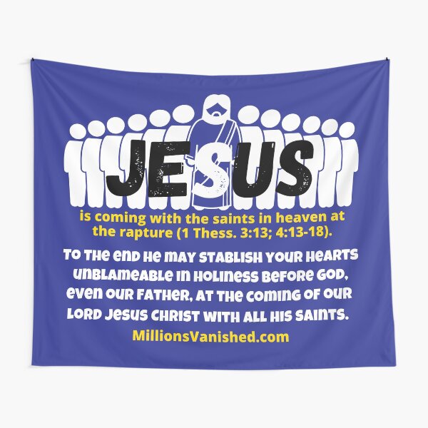 Jesus is Coming With Saints 3 - Christian Tapestry