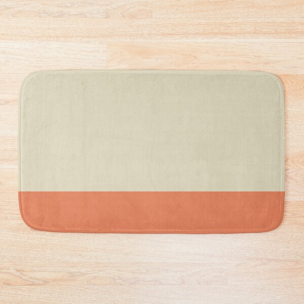 Item preview, Minimalist Color Block Striped Solid in Cream Beige and Pumpkin Orange designed and sold by kierkegaard.