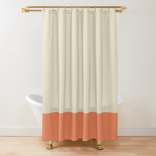 Item preview, Minimalist Color Block Striped Solid in Cream Beige and Pumpkin Orange designed and sold by kierkegaard.