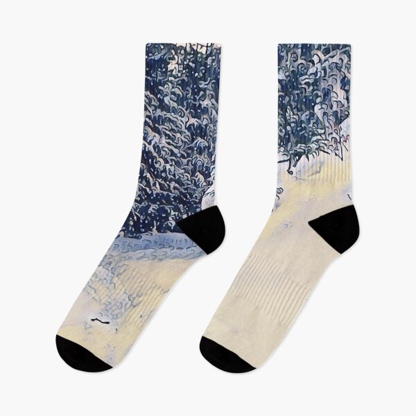 Item preview, road in snowy forest 383 designed and sold by AidaArt.