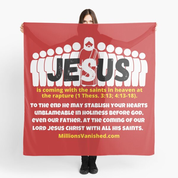 Jesus is Coming With Saints 3 - Christian Scarf