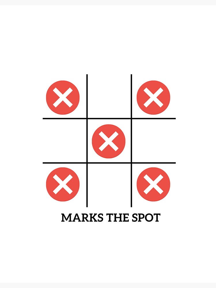 "X Marks The Spot" Sticker by aqueencreations Redbubble