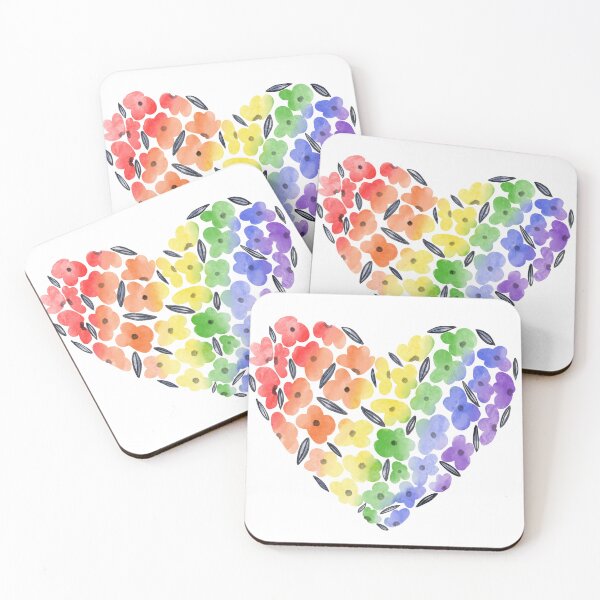 Item preview, Rainbow Flower Heart designed and sold by wordznart.