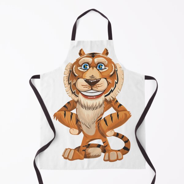 Item preview, Growling Mouth Open Bengal Tiger Cartoon Wild Animal 2022 designed and sold by Kitten2220.