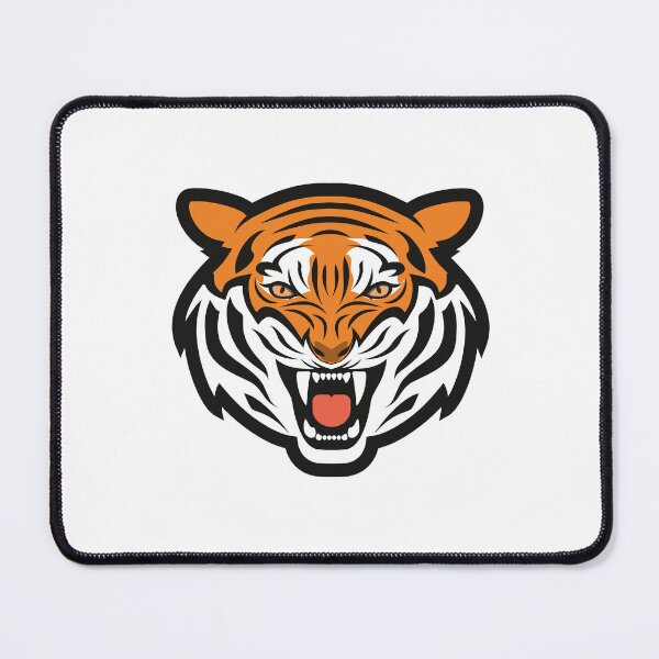 Item preview, Growling Mouth Open Bengal Tiger Cartoon Wild Animal 2022 designed and sold by Kitten2220.