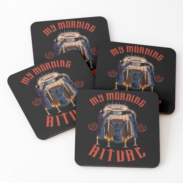 Item preview, Morning Ritual Satanic Coffee Drinker designed and sold by Printed-Memes.