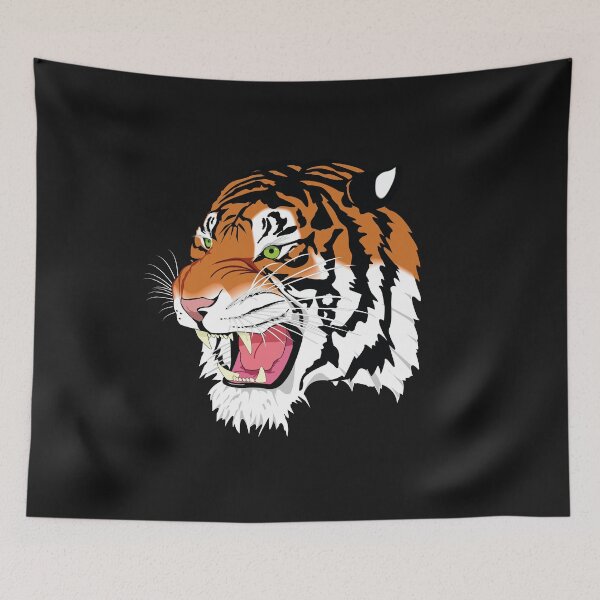Item preview, Growling Mouth Open Bengal Tiger Vintage Wild Animal 2022 designed and sold by Kitten2220.