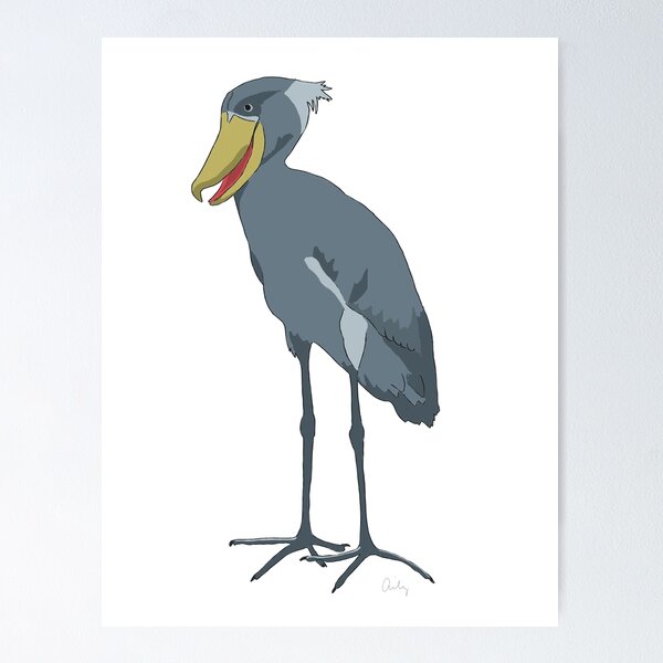 Item preview, Shoebill Stork Original Artwork designed and sold by AilyMarie.