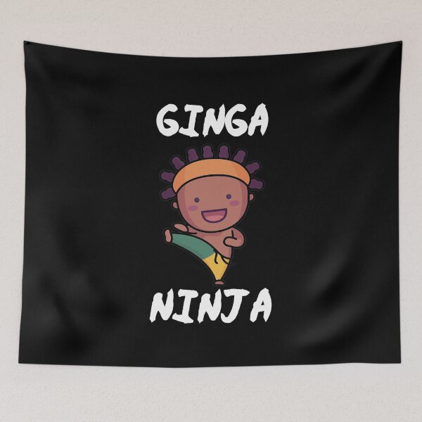 Item preview, Ginga Ninja Brazilian Fighter Capoeira Design designed and sold by ZzCorezZ.