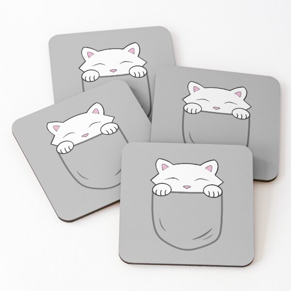 Item preview, White Cat In A Pocket designed and sold by Purr95.