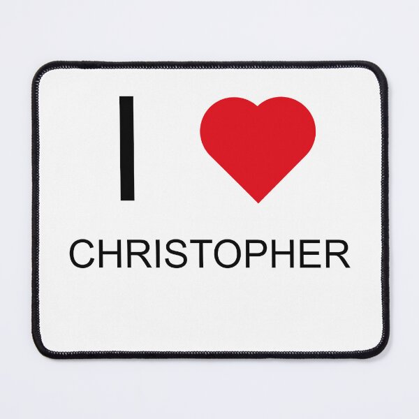Artikelvorschau, Ich liebe Christopher - Herz entworfen und verkauft von brewprints.