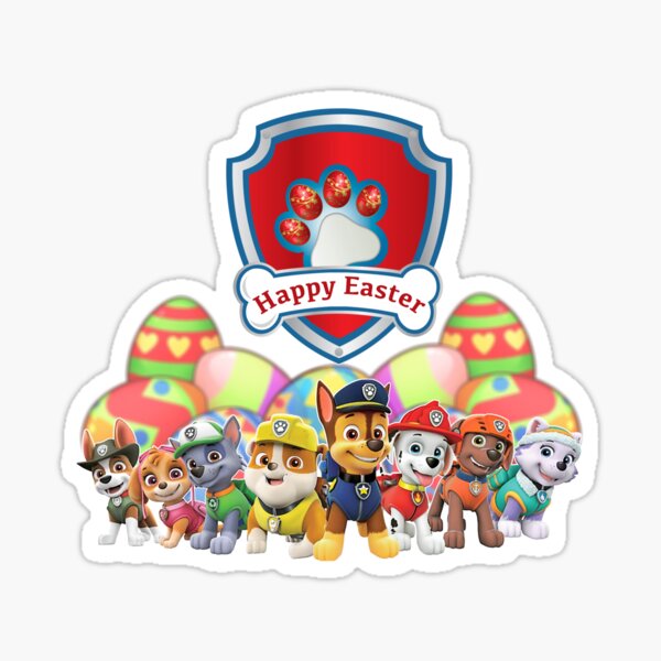 Artikel-Vorschau von Ostern mit der Paw Patrolling Gang, designt und verkauft von RMSartZ.