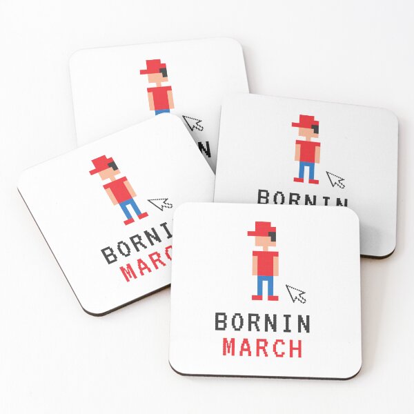 Item preview, Red 8-bit Birthday Event Design - March Is My Birthday Yes The Whole Month  designed and sold by player-502.