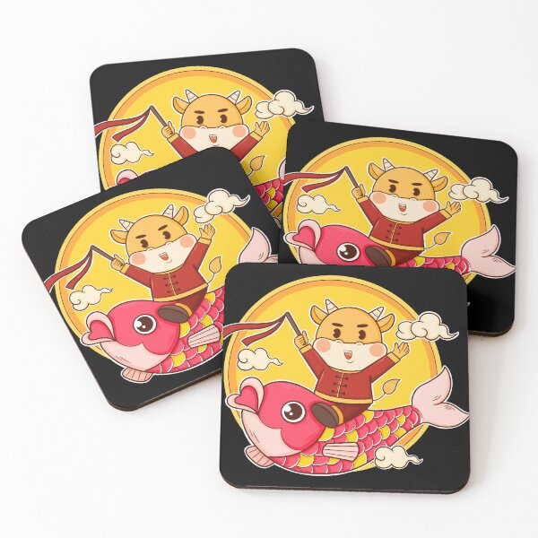 Item preview, cow rides on a fish and celebrates  designed and sold by Scopestor.