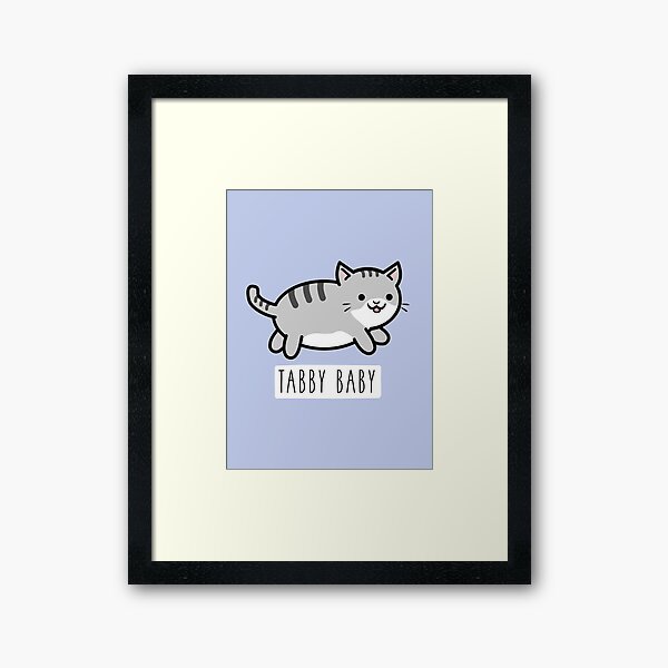 Item preview, Tabby Baby - Kawaii Gray Tabby Cat designed and sold by felinedreams.