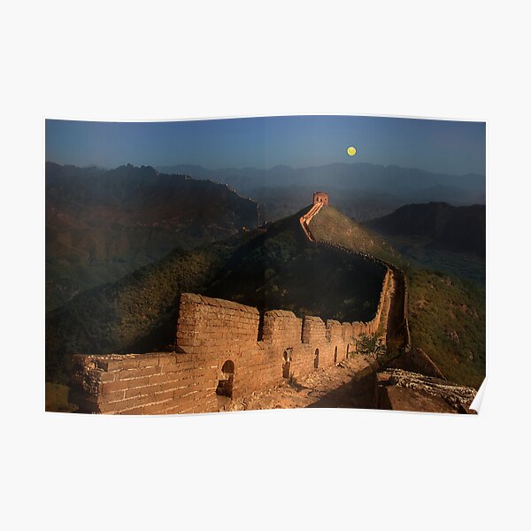 Moonrise over the Great Wall Poster