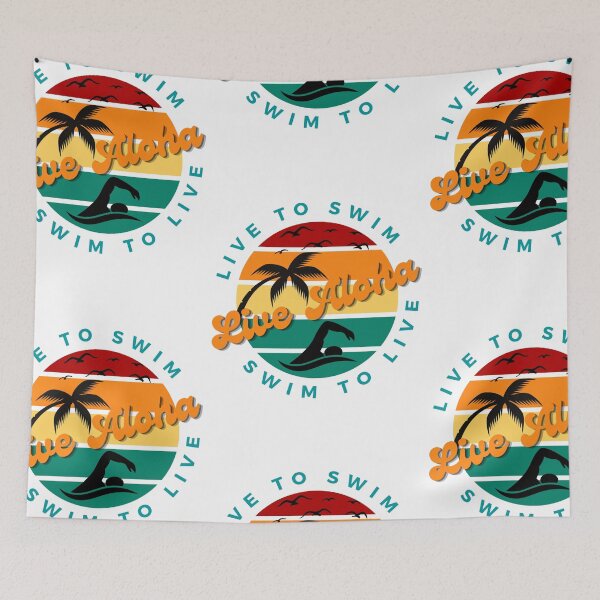 Item preview, Live Aloha • Live To Swim • Swim To Live designed and sold by spreadaloha.
